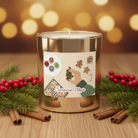 Świeca Zapachowa Świąteczna Magia 200ml - Naturalne Olejki Eteryczne Miód Goździk -Złota